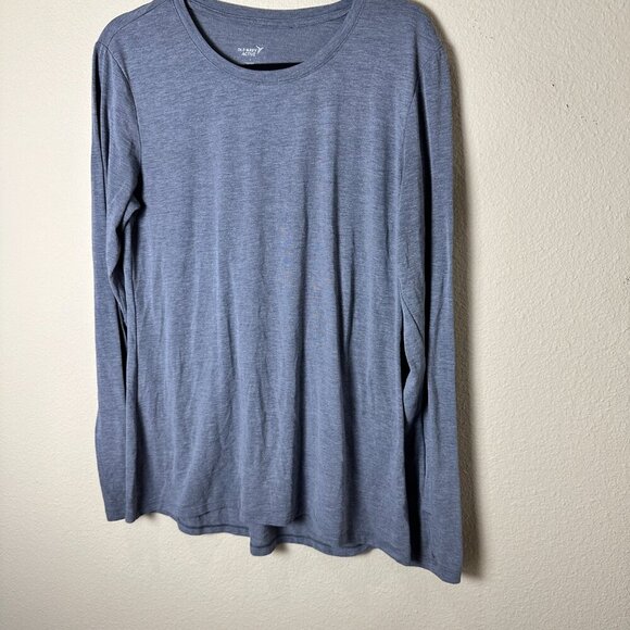 OLD NAVY ACTIVE Grey Soft Athletic Long Sleeve T Shirt w Thumbholes Size Large - Picture 7 of 8